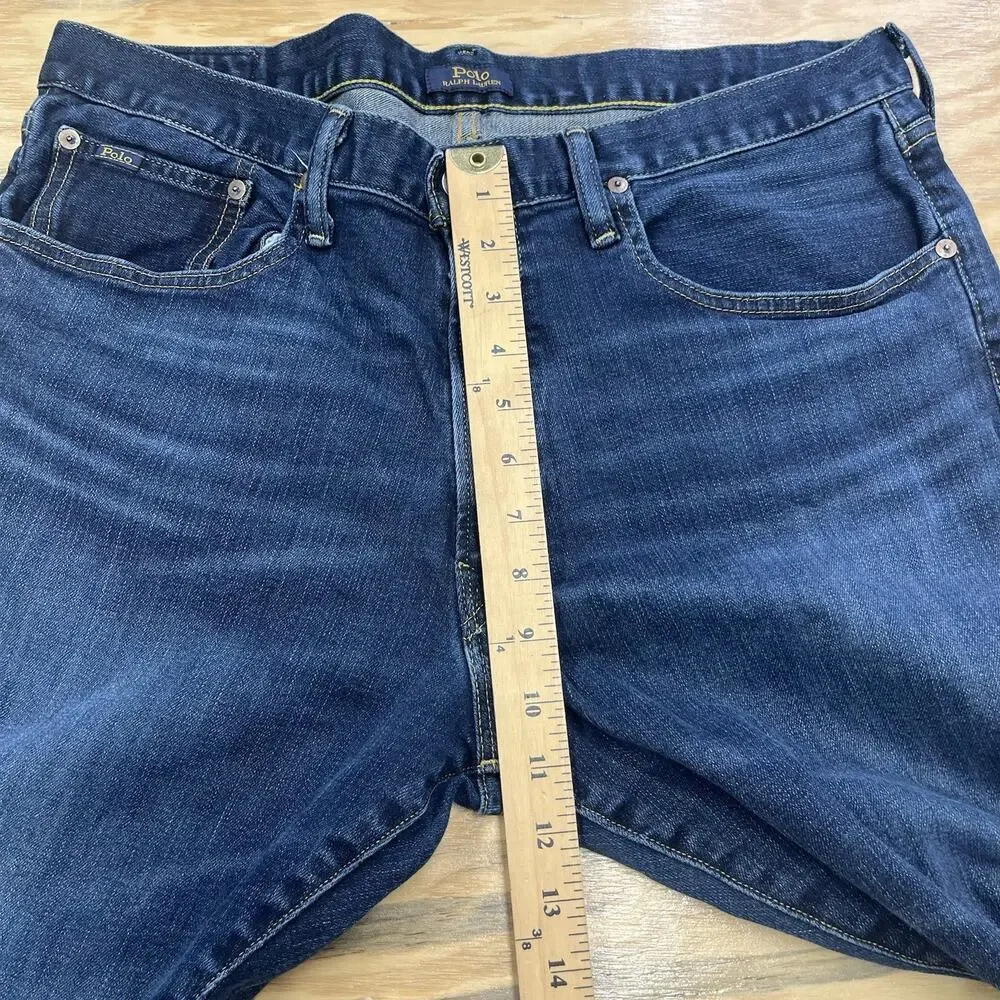 Polo Ralph Lauren Jeans Mens 38x30 Hampton Relaxed Straight Blue Medium Wash